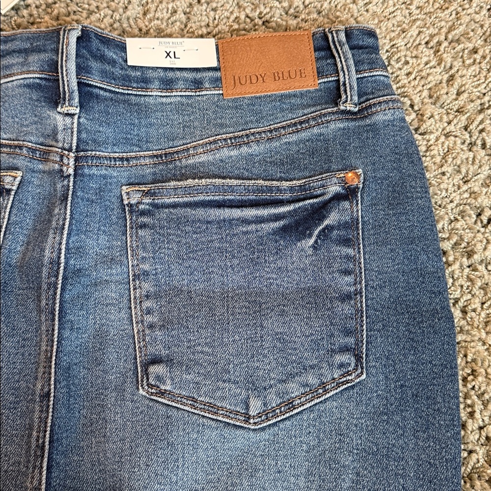 Judy Blue High Waist Midi Denim Skirt (XL) NWT - Picture 8 of 10